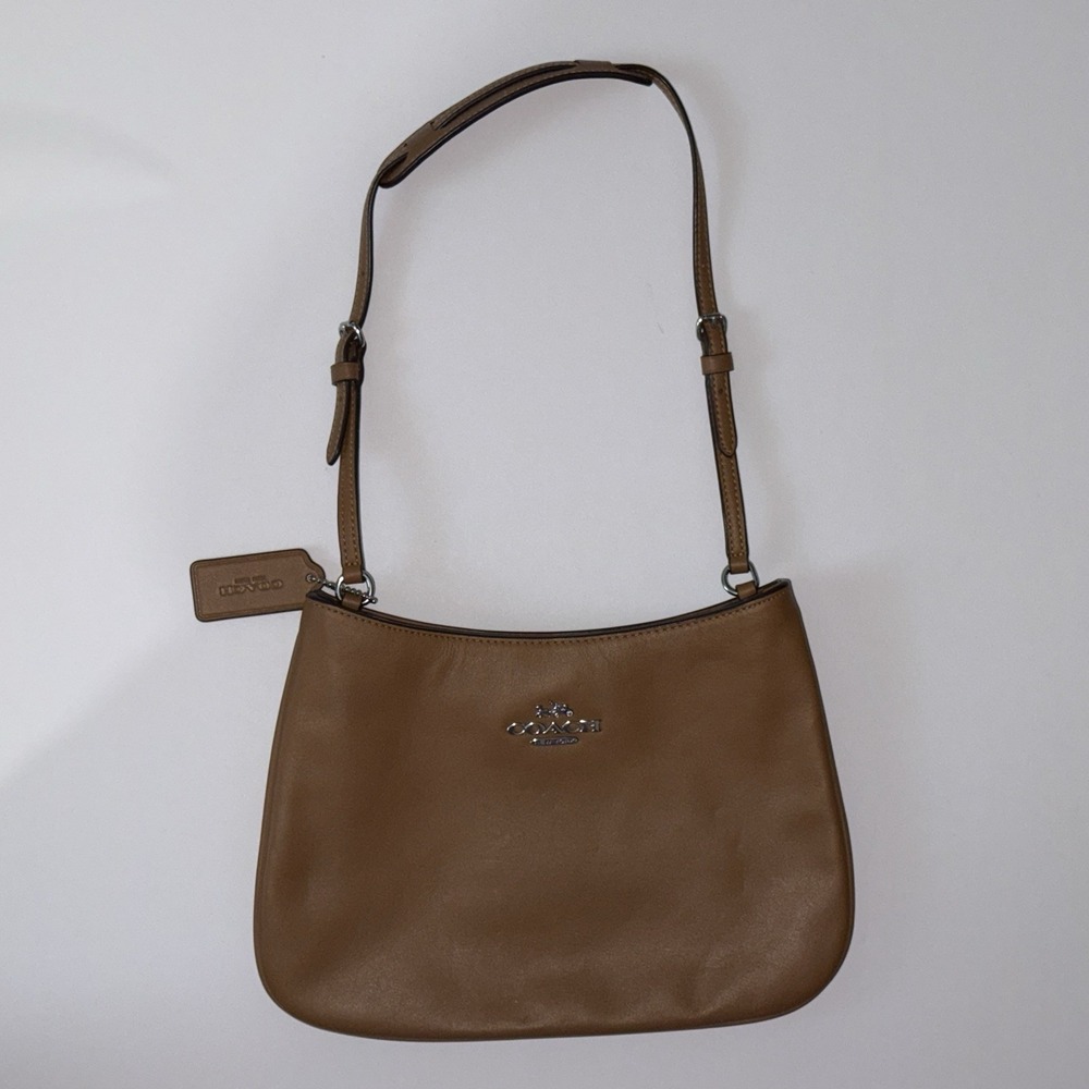 Coach Caramel Brown Leather Hobo Satchel Shoulder Bag Small